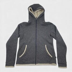 1207 Kuhl Alfpaca Fleece Hooded Gray Full Zip Hoodie Jacket